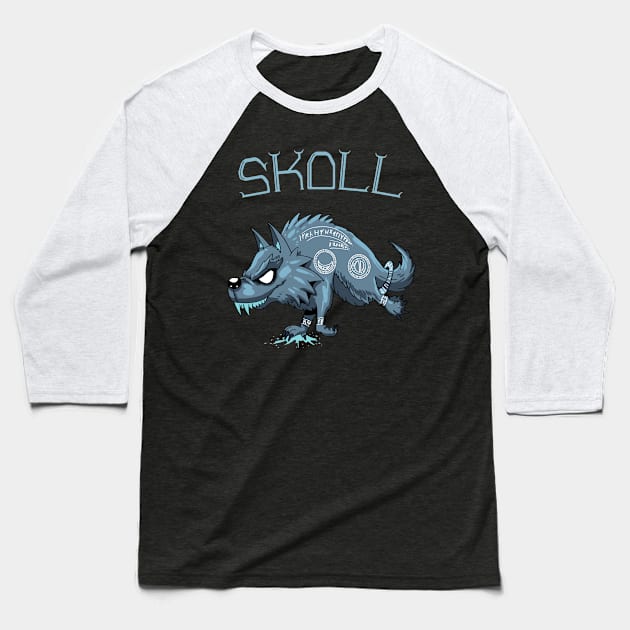 The Devourer of the Sun: Skoll the Wolf Baseball T-Shirt by Holymayo Tee